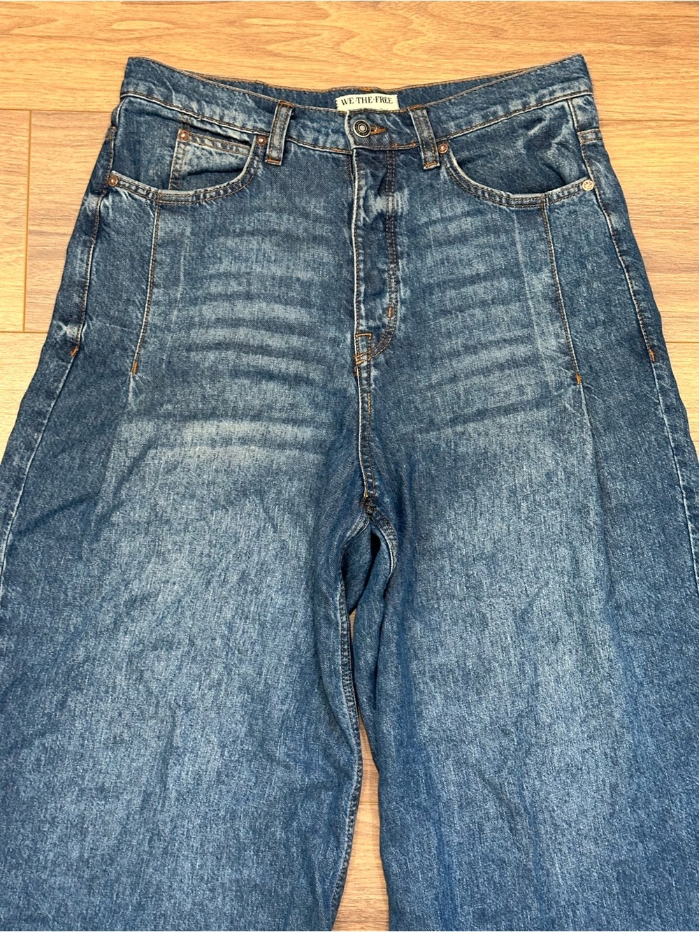 We the Free Old West Slouchy High Rise Wide Leg Size 31 Short - Picture 2 of 16